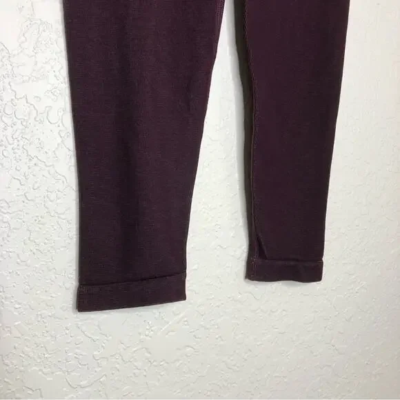 Spanx Jammy Plum maroon pink track stripe seamless leggings size Small NWT - Picture 7 of 15